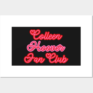 Colleen Hoover fan club pink red heart Posters and Art